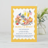 Mimosa Brunch Einladung - Patriotic (Stehend Vorderseite)