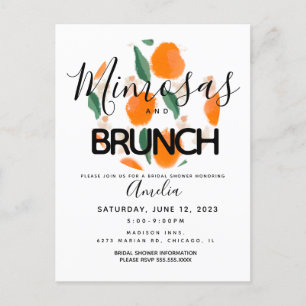Mimosa-Brunch-Handdrawn-Junggesellinnenabschied Postkarte