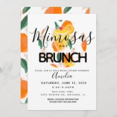 Mimosa Brunch Handgezeichnete Brautdusche Einladun Einladung (Vorne/Hinten)