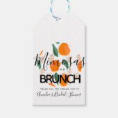 Mimosa Brunch Handgezeichnetes Brautparty Geschenkanhänger (Vorderseite)