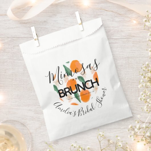 Mimosa Brunch Handgezeichnetes Brautparty Geschenktütchen (Ausgeschnitten)