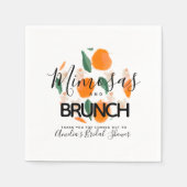 Mimosa Brunch Handgezeichnetes Brautparty Serviette (Vorderseite)