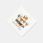 Mimosa Brunch Handgezeichnetes Brautparty Serviette (Ecke)