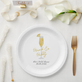 Mimosa Brunch und Bubbly Brautparty Pappteller