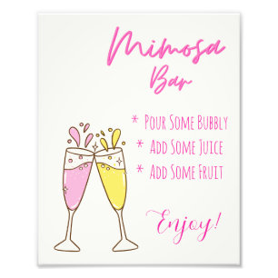 Mimosa - Bubbly Bar Printable Fotodruck