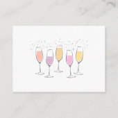 Mimosa Champagne Bellini Peach Brautparty Begleitkarte (Rückseite)