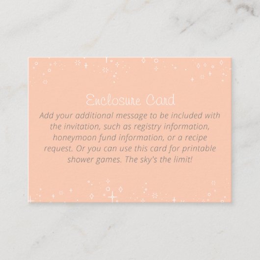 Mimosa Champagne Bellini Peach Brautparty Begleitkarte (Vorderseite)