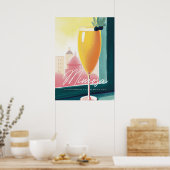 Mimosa Cocktail Morgens Poster (Küche)