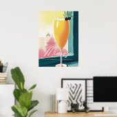Mimosa Cocktail Morgens Poster (Heimbüro)
