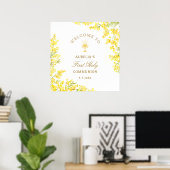 Mimosa Erstkommunion Willkommen Poster (Heimbüro)