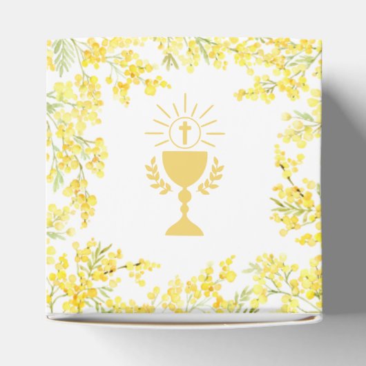Mimosa First Communion Cube Geschenkschachtel (Oben)