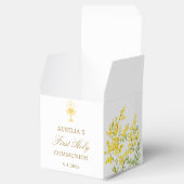 Mimosa First Communion Cube Geschenkschachtel (Geöffnet)