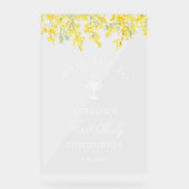 Mimosa First Communion Welcome Acrylschild (Vorderseite)
