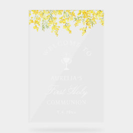 Mimosa First Communion Welcome Acrylschild