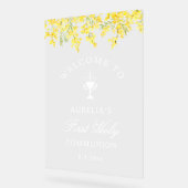 Mimosa First Communion Welcome Acrylschild (Winkel)