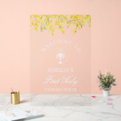 Mimosa First Communion Welcome Acrylschild (Hochzeit)