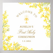 Mimosa First Communion Welcome Poster (Vorne)