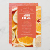 "Mimosa" - Flachbildschirm Citrus Bridal Einladung (Vorne/Hinten)