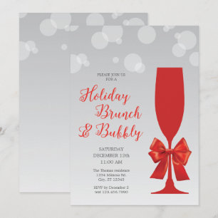 Mimosa Glass Holiday Brunch und Bubbly Einladung