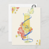 Mimosa_Happy Geburtstag! Postkarte (Vorne/Hinten)