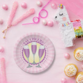 Mimosa Lila Champagne Brillen Paper Teller (Party)