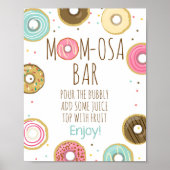 Mimosa Mama-osa Bar Donut Babydusche Poster (Vorne)