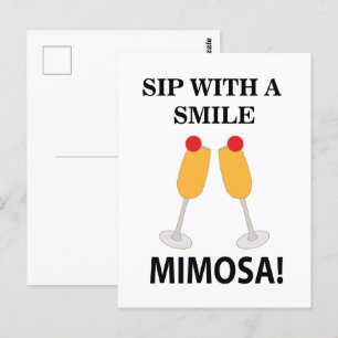 Mimosa mit einem Lächeln Mimosa Postkarte