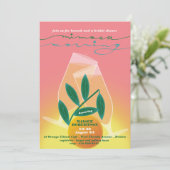 Mimosa Morning Bridal Brunch Einladung (Stehend Vorderseite)