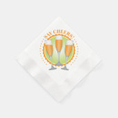 Mimosa Orange Champagne Brillen Serviette (Ecke)