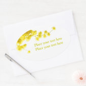 Mimosa Ovaler Aufkleber (Umschlag)