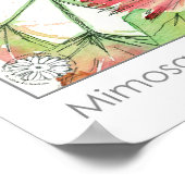 Mimosa Pflanze Rosa Blume Poster (Ecke)