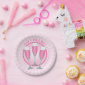 Mimosa Pink Champagne Brillen Teller (Party)