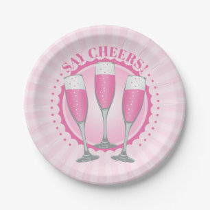 Mimosa Pink Champagne Brillen Teller