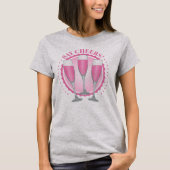 Mimosa Pink Champagne Glass T - Shirt (Vorderseite)