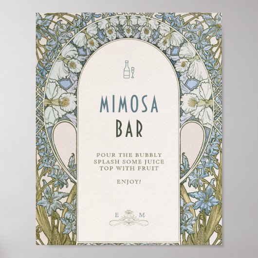Mimosa-Schild im Vintage-Stil 1920 Poster (Vorne)