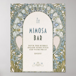 Mimosa Sign Vintage 1920 Poster