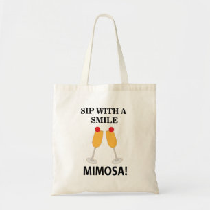 Mimosa-Sip mit einem Lächeln Mimosa Tragetasche