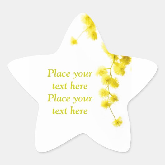 Mimosa Stern-Aufkleber (Vorderseite)