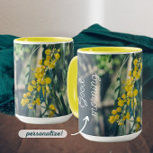Mimosa Tree mit gelben Blumen Tasse