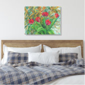 Mimosa und Tulips, Frühlingsblumen, Blumengemälde Leinwanddruck (Insitu (Schlafzimmer))