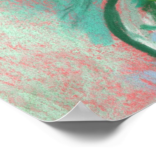 Mimosa und Tulips, Frühlingsblumen, Blumengemälde Poster (Ecke)