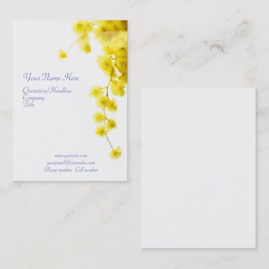 Mimosa Visitenkarte (Vorne/Hinten)