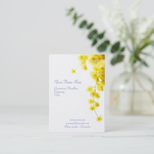 Mimosa Visitenkarte (Stehend Vorderseite)