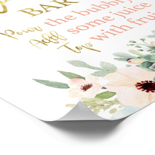 Mimosa-Zeichen, Blumenkohl Poster (Ecke)