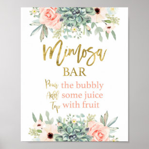 Mimosa-Zeichen, Blumenkohl Poster