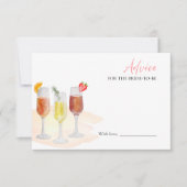 Mimosas Brautparty Advice for the Bride Card Einladung (Vorderseite)