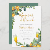 Mimosas-Brautparty Einladung (Vorne/Hinten)