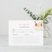 Mimosas Cocktails Brautparty Rezept Karten (Stehend Vorderseite)