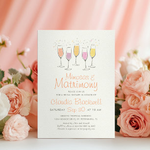 Mimosas Matrimony Bridal Dusche Einladung