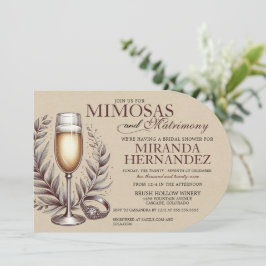 Mimosas & Matrimony Bridal Shower Invitation Einladung
